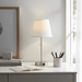 Elegant 18" Satin Nickel Bedside Table Lamp with Built - In USB Charging - Monsta Online