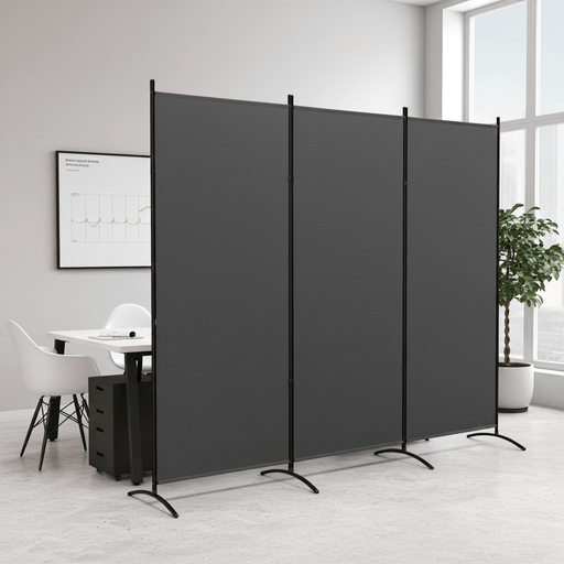 3 - Panel Folding Privacy Screen Room Divider 102" for Flexible Room Separation - Monsta Online