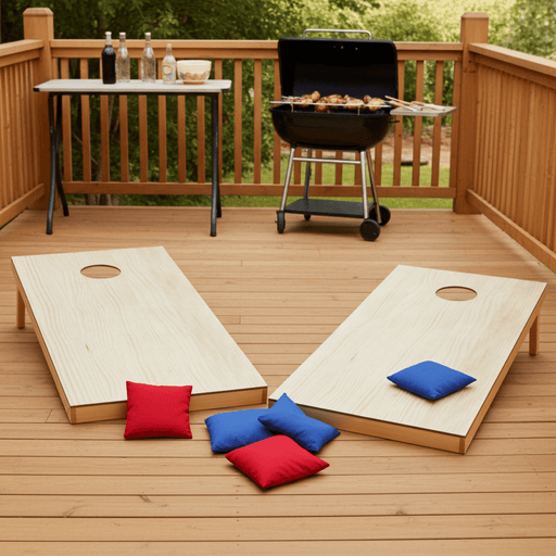 Solid - Wood 4x2FT Regulation Size Cornhole Set with 8 Toss Bean Bags - Monsta Online