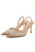 Ingrid Crystal Heels – Sparkling Rhinestone Slingback Pumps for Women, Elegant & Glamorous - Monsta Online