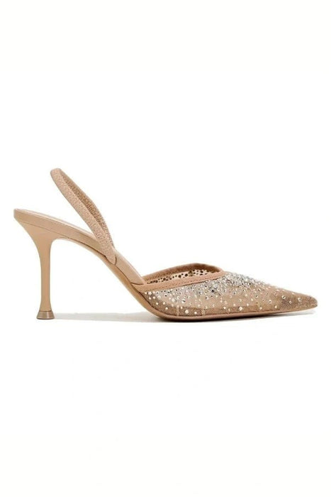 Ingrid Crystal Heels – Sparkling Rhinestone Slingback Pumps for Women, Elegant & Glamorous - Monsta Online