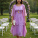 Women's Two - Piece Chiffon Dress Set – Elegant 3/4 Sleeve Patchwork Outfit - Monsta Online