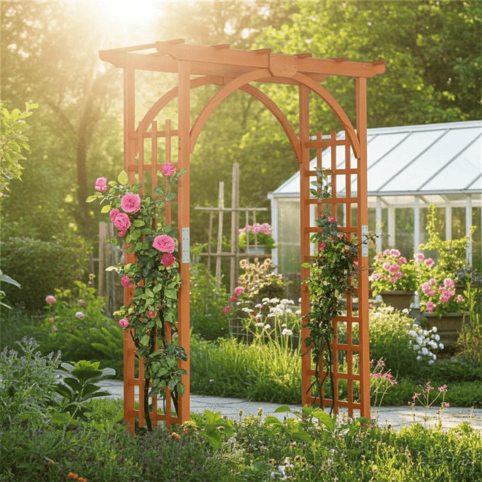 Elegant 7FT Wooden Garden Trellis for Climbing Plants - Monsta Online