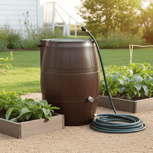 Heavy - Duty Outdoor 50 Gallon Rain Barrel Kit for Sustainable Water Storage - Monsta Online