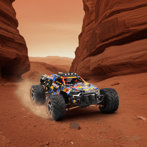 Speed Rover: 1:12 4WD High - Speed Remote Control Truck With Bright Headlight and Dual Batteries - Monsta Online