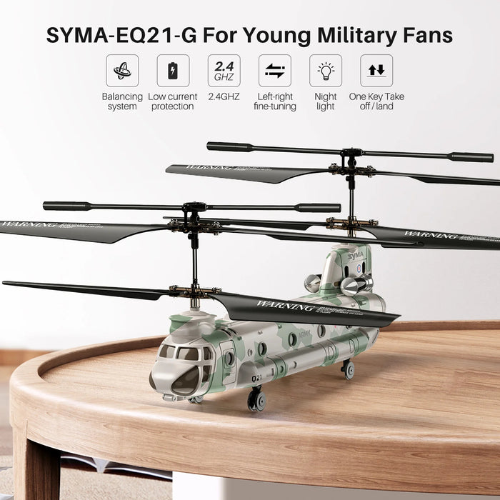 S52H Chinook RC Military Helicopter for Kids – One - Key Takeoff, Altitude Hold & Crash Resistant – Army Transport Toy for Beginners - Monsta Online
