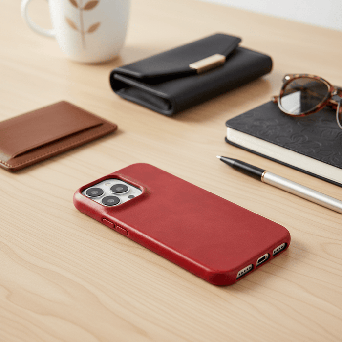 Genuine Leather iPhone Case – Oil Wax Finish, MagSafe Compatible, Full Protection - Monsta Online