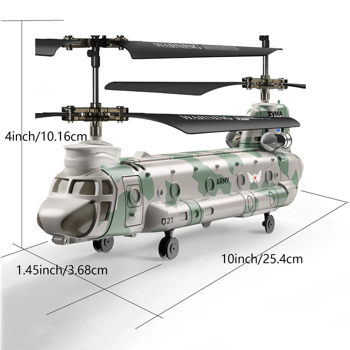 S52H Chinook RC Military Helicopter for Kids – One - Key Takeoff, Altitude Hold & Crash Resistant – Army Transport Toy for Beginners - Monsta Online