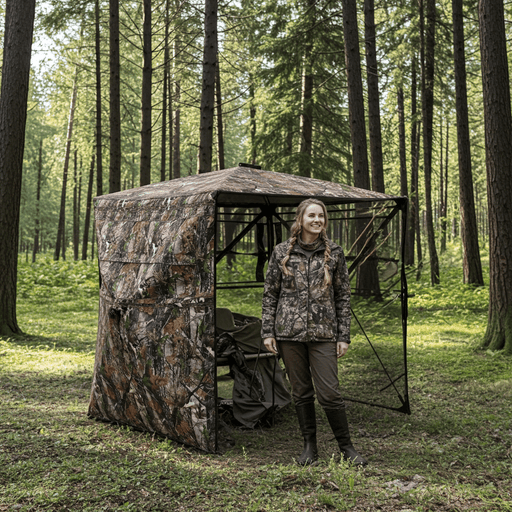 360 View Camouflage See Through Hunting Blind with Full Side Entry for 2 to 3 Persons - Monsta Online