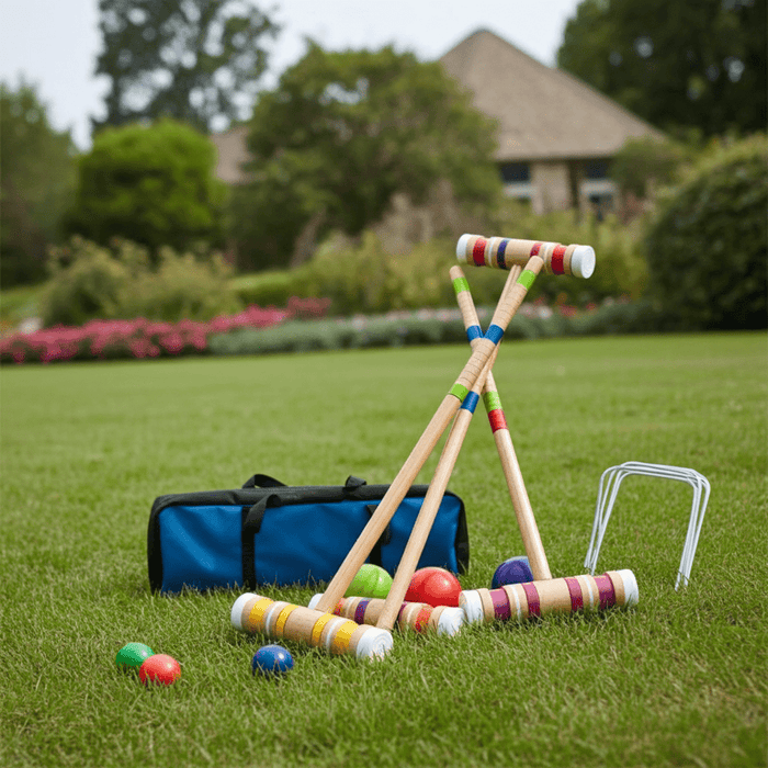 Deluxe 6 Player Wooden Croquet Set with Portable Carry Case - Monsta Online