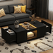 40" Modern LED Coffee Table with Hidden Storage Drawers and Charging Station - Monsta Online