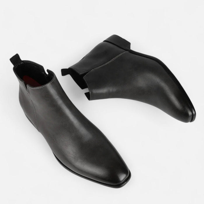 Men's Square - Toe Chelsea Boots – Sleek Pull - On Ankle Boots for Every Occasion - Monsta Online