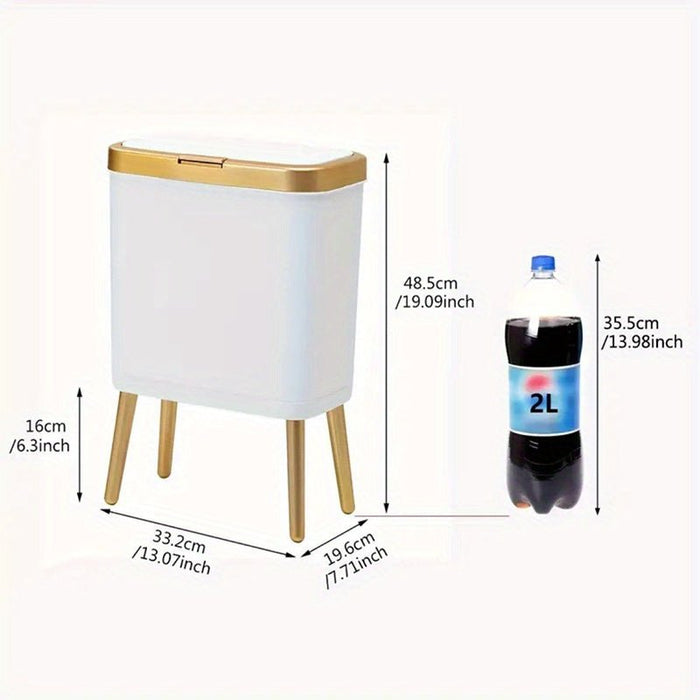 15L Odour - Sealing Trash Can with Elevated Legs – Stylish Flip - Top Waste Bin for Kitchen & Bathroom - Monsta Online