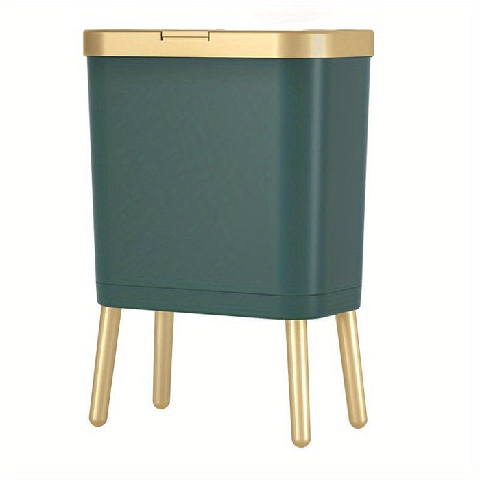 15L Odour - Sealing Trash Can with Elevated Legs – Stylish Flip - Top Waste Bin for Kitchen & Bathroom - Monsta Online