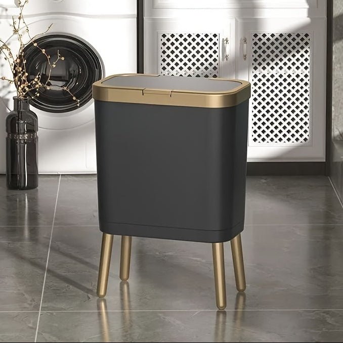 15L Odour - Sealing Trash Can with Elevated Legs – Stylish Flip - Top Waste Bin for Kitchen & Bathroom - Monsta Online
