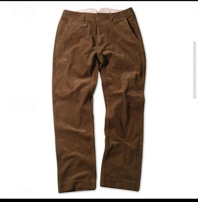Men's Pleated Trousers with Adjustable Suspenders – Elegant Tailored Fit - Monsta Online