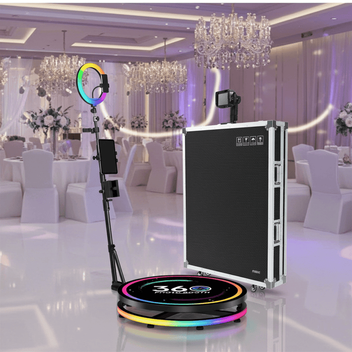 Rotating Protable 360 Photo Booth Machine with App Control and Flight Case - Monsta Online