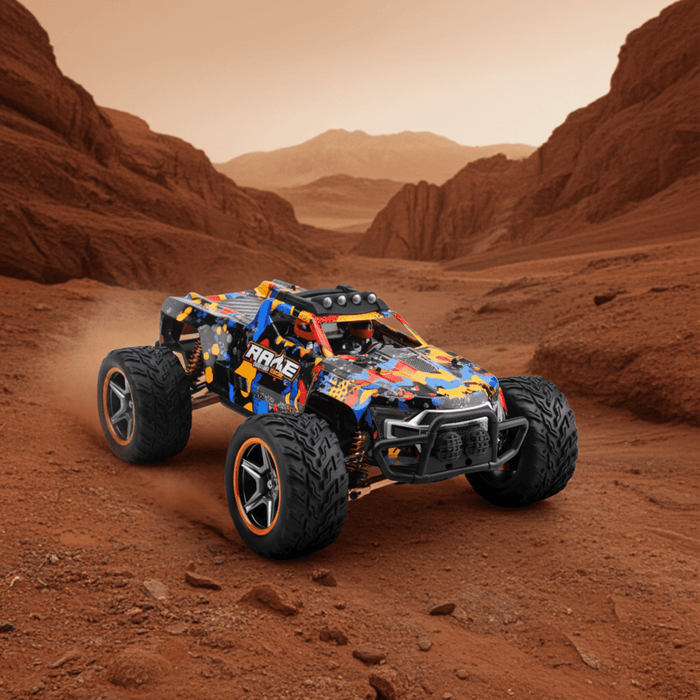 Speed Rover: 1:12 4WD High - Speed Remote Control Truck With Bright Headlight and Dual Batteries - Monsta Online