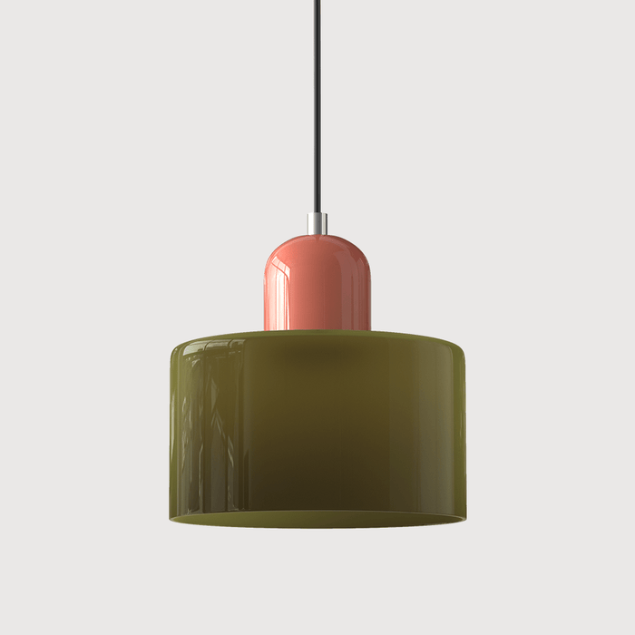 Bauhaus Colored Glass Pendant Light – Modern Hanging Lamp for Kitchen & Dining Room - Monsta Online