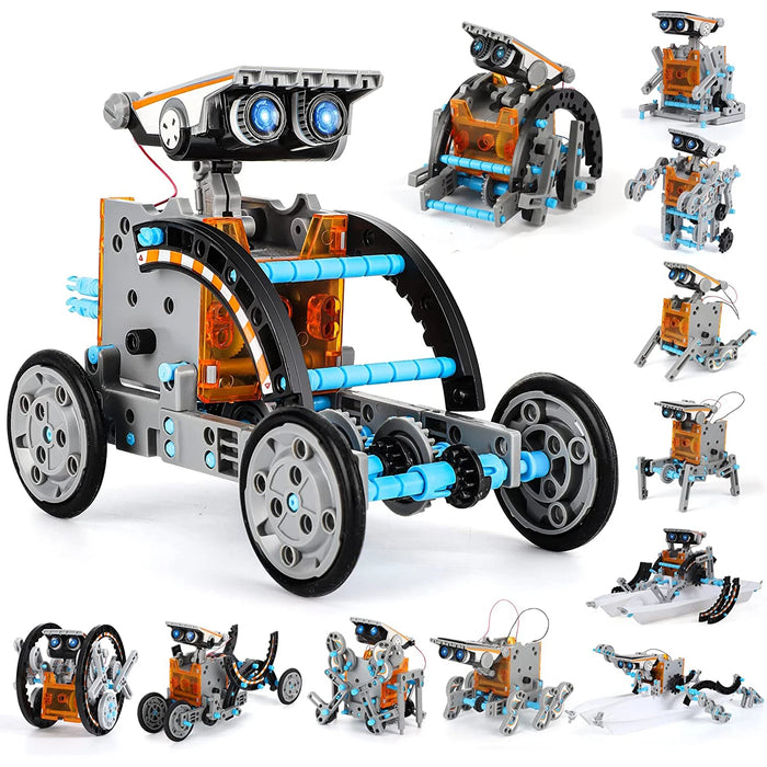 Monsta 12 - in - 1 Solar Robot Building Kit - STEM Educational Toy for Kids Age 8 - 12 - 190pc Screen - Free DIY Science Gift - Monsta Online