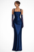 Vivienne Ruched Satin Maxi Dress Set – Women's Square Neck Wedding Guest Dress - Monsta Online