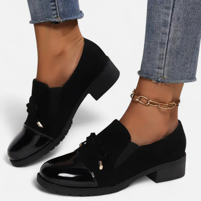 Women's Bow - Detail Moccasin Loafers – Leather Slip - On Flats for Casual & Smart Wear - Monsta Online