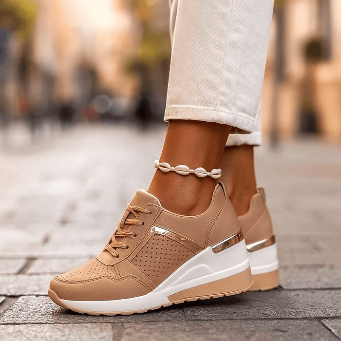 Luxury Lorena Lift Sneakers for Women - Chunky Platform Wedge with Orthopedic Support - Monsta Online
