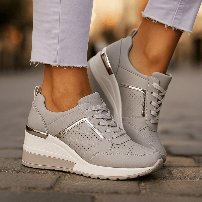 Luxury Lorena Lift Sneakers for Women - Chunky Platform Wedge with Orthopedic Support - Monsta Online