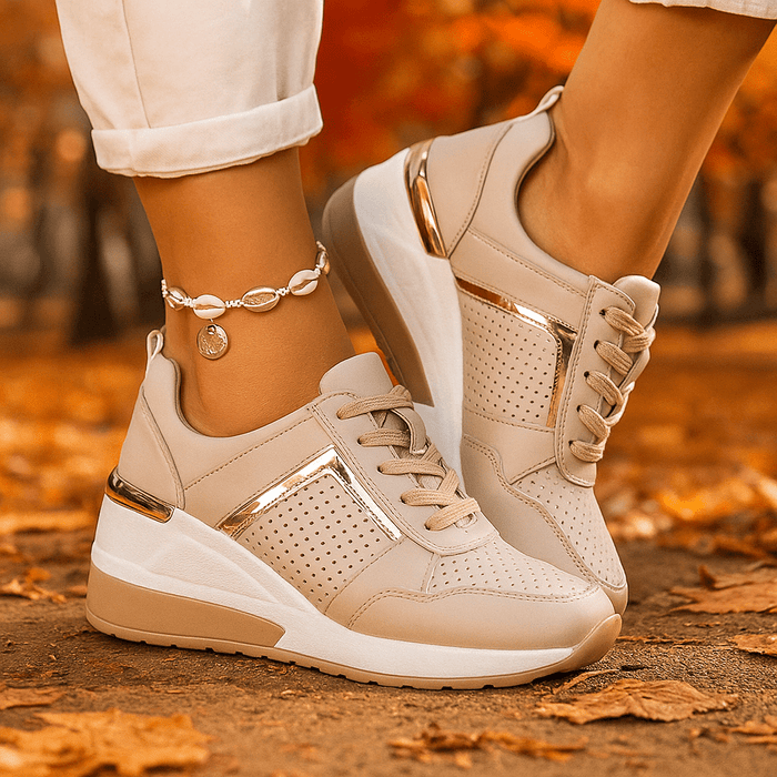 Luxury Lorena Lift Sneakers for Women - Chunky Platform Wedge with Orthopedic Support - Monsta Online