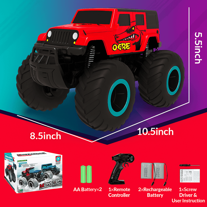 Ultimate 4WD Amphibious Monster Truck - Large Rechargeable Stunt Car For Kids - Monsta Online