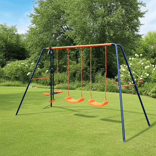 Durable 440LBS Outdoor Swing Set for Kids with Glider and 2 Seats - Monsta Online