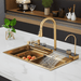 Modern 29.5" Stainless Steel Drop - In Waterfall Kitchen Sink with Pull Down Faucet - Monsta Online