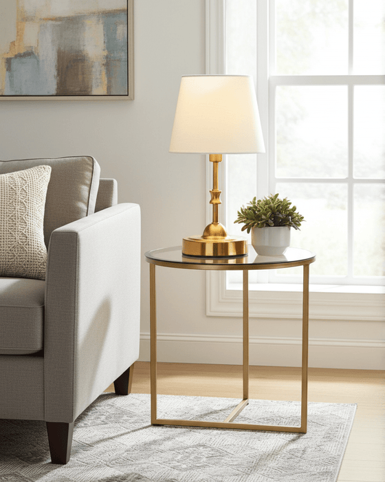 Cordless Rechargeable Table Lamp - Gold Finish with Dimmable 3 Brightness Levels - Monsta Online