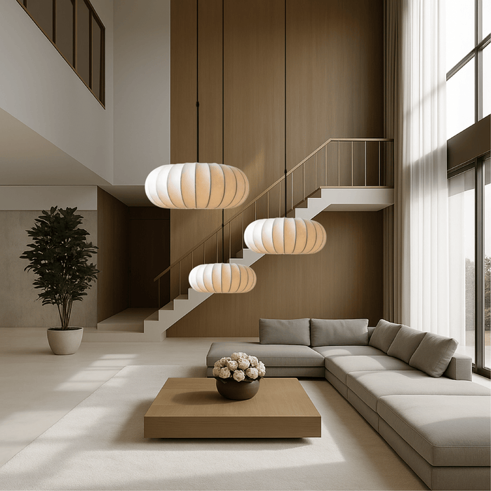 Verona Silk Pendant Light – Luxury Handcrafted Hanging Lamp - Monsta Online