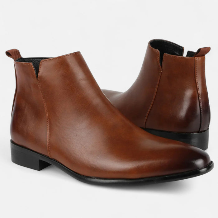 Men's Square - Toe Chelsea Boots – Sleek Pull - On Ankle Boots for Every Occasion - Monsta Online