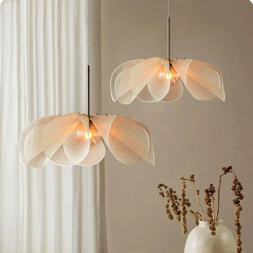 Vintage Fabric Pendant Light – Warm Cloth Shade Hanging Lamp - Monsta Online