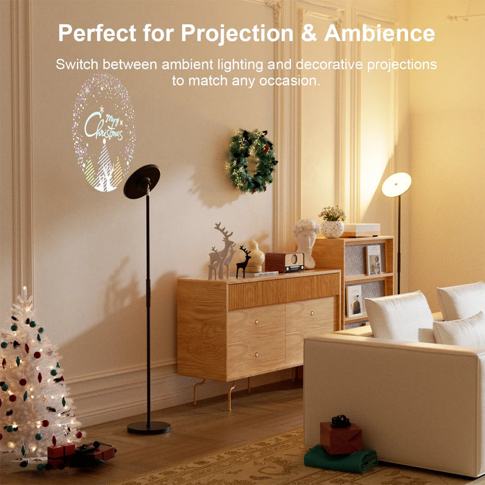 Elegant Smart LED Projection Floor Lamp with Customizable Lighting Effects - Monsta Online