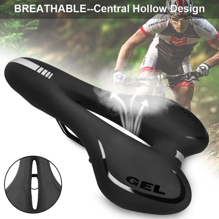 Premium Soft Gel Bike Seat Cushion – Ultimate Pressure Relief Comfort, Black - Monsta Online