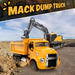 Premium 1:26 Scale Mack RC Dump Truck Toy for Kids - Remote Control Construction with Lights - Monsta Online