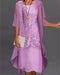Women's Two - Piece Chiffon Dress Set – Elegant 3/4 Sleeve Patchwork Outfit - Monsta Online
