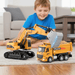 Ultimate 2 - in - 1 RC Construction Set - Excavator & Dump Truck - 1:20 Scale Remote Control Toy with Lights, Sounds & Dual Batteries - Monsta Online