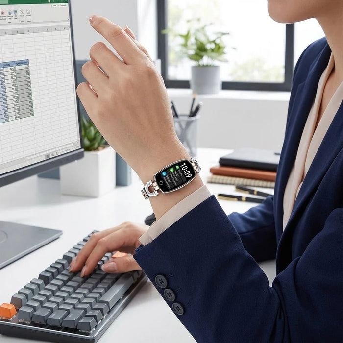 Women's Smart Fitness Tracker Bracelet – Heart Rate, Blood Oxygen & Sleep Monitor - Monsta Online