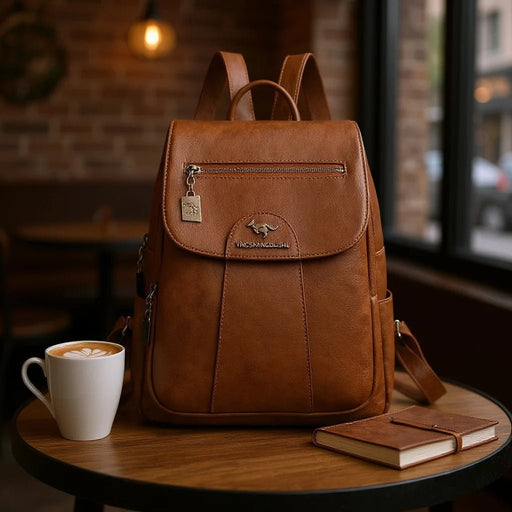 Women's Large Leather Backpack – Anti - Theft, Spacious & Stylish Travel & Everyday Bag - Monsta Online