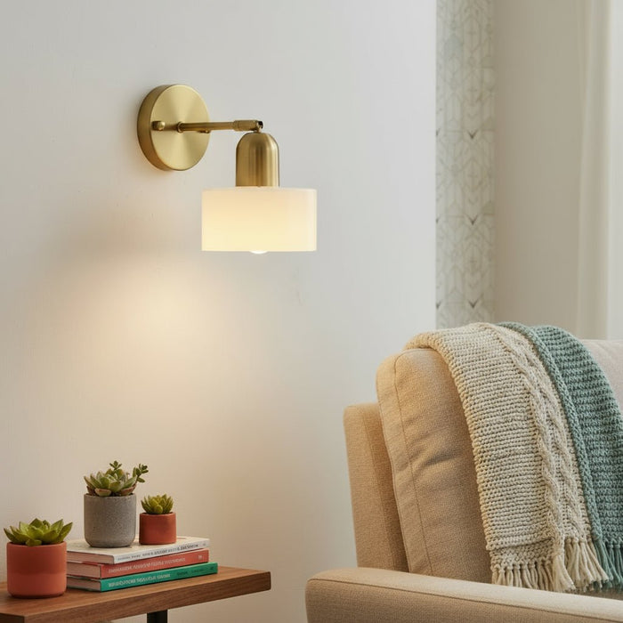 Bauhaus Colored Glass Wall Light – Modern Minimalist LED Sconce - Monsta Online