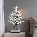 2FT Pre - Lit Snow Flocked Potted Christmas Tree — 189 PE/PVC Tips, 30 Lights, Mini Tabletop - Monsta Online