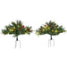 2FT Pre - Lit Artificial Christmas Tree 2 - Pack — 24 Warm White LEDs, Cordless, Red Berries, Pine Cones - Monsta Online