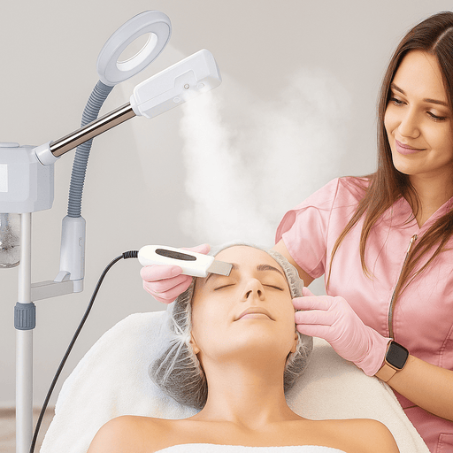 Professional 2in1 Facial Steamer with Hot and Cold Mist and Ozone Magnifying Lamp - Monsta Online