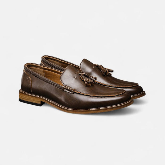 Men's Luxury Leather Loafers – Cushioned Slip - On Dress Shoes for Smart Casual & Formal Wear - Monsta Online