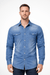 Aiden Denim Shirt – Men's Slim Fit Long Sleeve Button - Down Shirt - Monsta Online