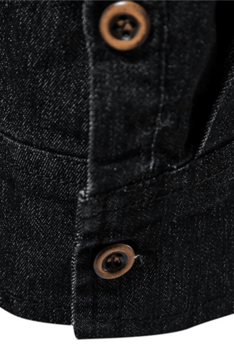 Aiden Denim Shirt – Men's Slim Fit Long Sleeve Button - Down Shirt - Monsta Online